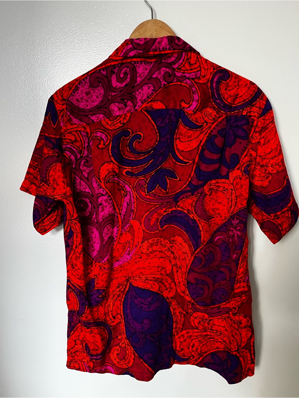 Rare Vintage Sun Fashions of Hawaii Tiki Paisley Short-Sleeve Shirt 1960’s - Picture 3 of 9